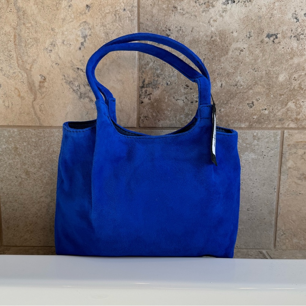 NWT Parker Clay blue suede Mini Dover